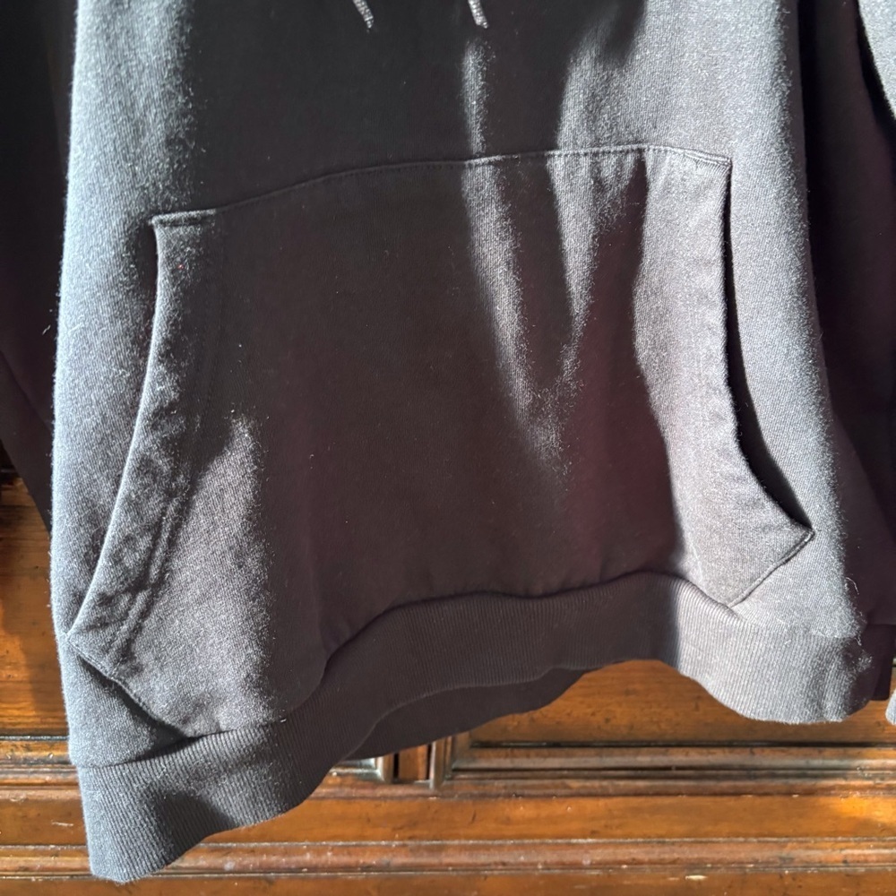 Adidas Men's Black Hoodie with White Logo and Stripe in size XL - Picture 6 of 7